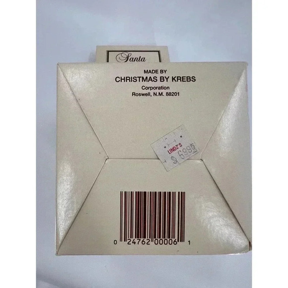 Christmas by Krebs Santa on Silk 1897 BULLER CLOS Ornament Hand Decorated 1992 - Picture 16 of 16